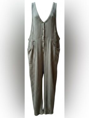 Out From Under Urban Outfitters Gauze Jumpsuit Medium Gray Harem Overalls